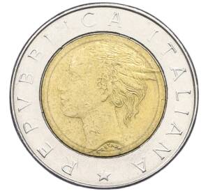 500 лир 1993 года Италия «100 лет Банку Италии» — Фото №2