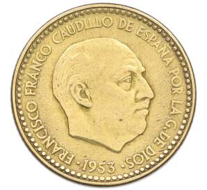 1 песета 1953 года Испания — Фото №1