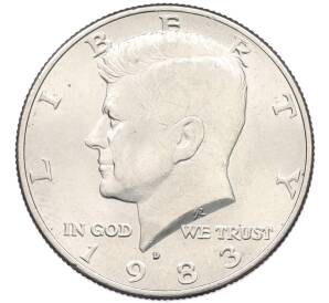 1/2 доллара (50 центов) 1983 года D США — Фото №1