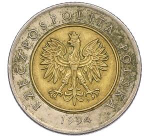 5 злотых 1994 года Польша — Фото №2
