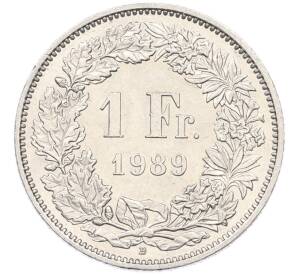 1 франк 1989 года Швейцария — Фото №1