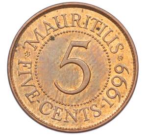 5 центов 1999 года Маврикий — Фото №1