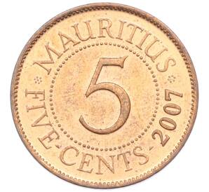 5 центов 2007 года Маврикий — Фото №1