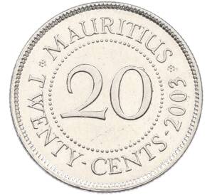20 центов 2003 года Маврикий — Фото №1