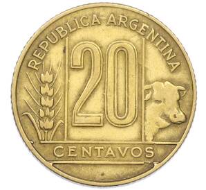 20 сентаво 1949 года Аргентина — Фото №2