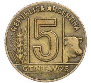 5 сентаво 1947 года Аргентина — Фото №2