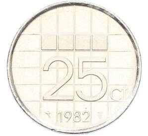 25 центов 1982 года Нидерланды — Фото №1