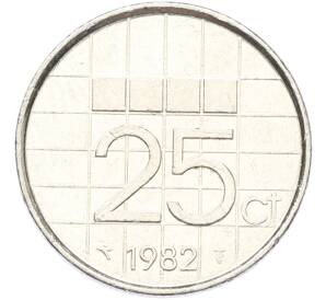 25 центов 1982 года Нидерланды — Фото №1