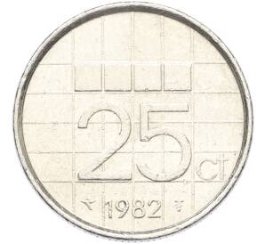 25 центов 1982 года Нидерланды — Фото №1