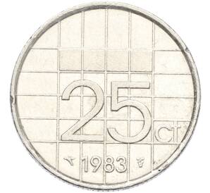 25 центов 1983 года Нидерланды — Фото №1