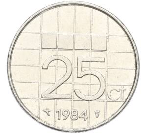 25 центов 1984 года Нидерланды — Фото №1