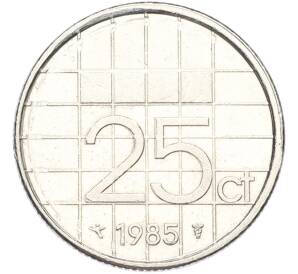 25 центов 1985 года Нидерланды — Фото №1