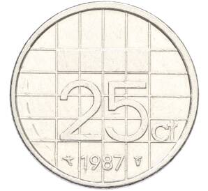 25 центов 1987 года Нидерланды — Фото №1