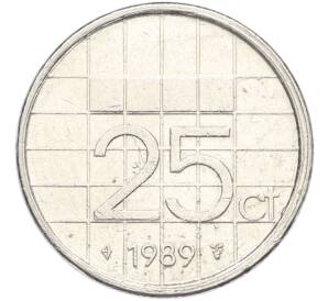 25 центов 1989 года Нидерланды — Фото №1