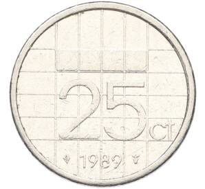 25 центов 1989 года Нидерланды — Фото №1