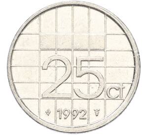 25 центов 1992 года Нидерланды — Фото №1