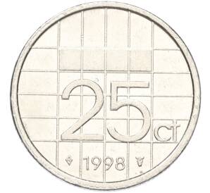 25 центов 1998 года Нидерланды — Фото №1