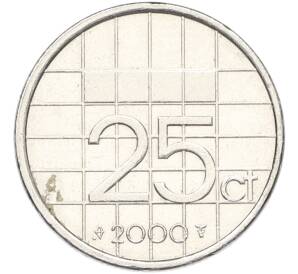 25 центов 2000 года Нидерланды — Фото №1