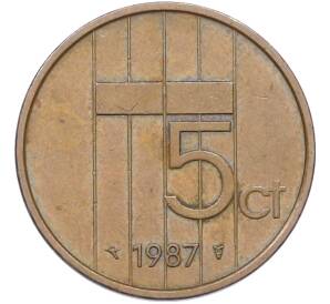 5 центов 1987 года Нидерланды — Фото №1