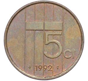 5 центов 1992 года Нидерланды — Фото №1