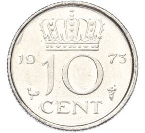 10 центов 1973 года Нидерланды — Фото №1