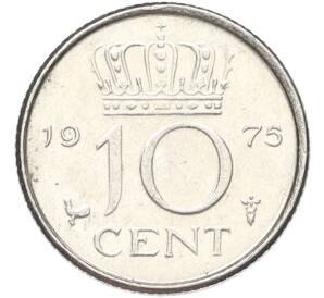 10 центов 1975 года Нидерланды — Фото №1
