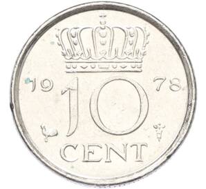 10 центов 1978 года Нидерланды — Фото №1