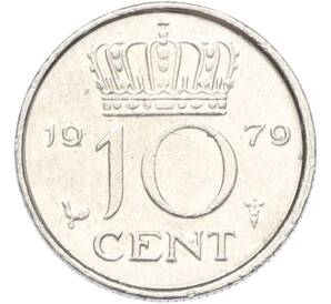 10 центов 1979 года Нидерланды — Фото №1