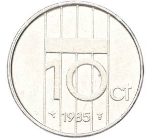 10 центов 1985 года Нидерланды — Фото №1