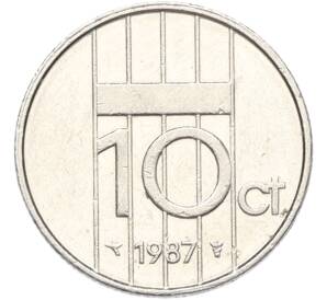 10 центов 1987 года Нидерланды — Фото №1
