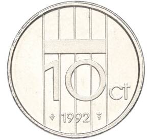 10 центов 1992 года Нидерланды — Фото №1
