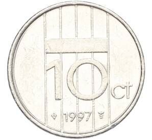 10 центов 1997 года Нидерланды — Фото №1