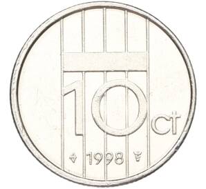 10 центов 1998 года Нидерланды — Фото №1