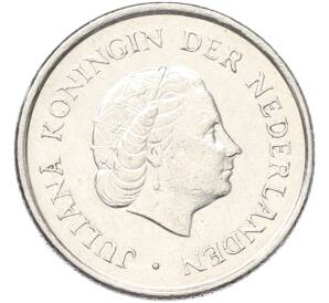 25 центов 1969 года Нидерланды — Фото №2