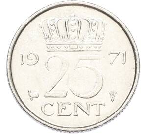 25 центов 1971 года Нидерланды — Фото №1