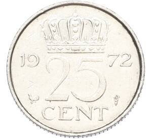 25 центов 1972 года Нидерланды — Фото №1