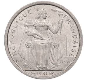 1 франк 1981 года Новая Каледония — Фото №2