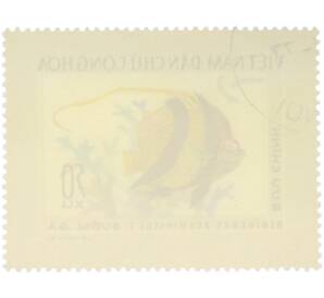 Почтовая марка 50 су 1976 года Вьетнам «Рыбы — Белоперая кабуба» — Фото №2