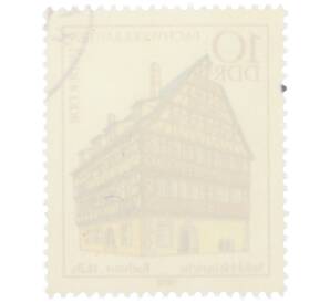 Почтовая марка 10 пфеннигов 1978 года Восточная Германия (ГДР) «Фахверковые здания — Ратуша в Суль-Генрихсе» — Фото №2