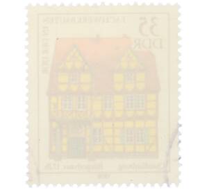 Почтовая марка 35 пфеннигов 1978 года Восточная Германия (ГДР) «Фахверковые здания — Бюргерский дом в Кведлинбурге» — Фото №2