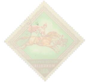 Почтовая марка 40 мунгу 1961 года Монголия «40-летие победы Народной Республики — Всадники» — Фото №2