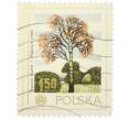 Почтовая марка 1.50 злотых 1978 года Польша «Охрана окружающей среды — Тополь белый (Populus alba)» (Артикул: K12-84716) — Фото №1