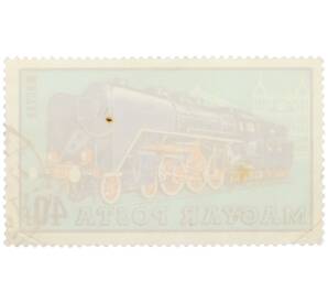 Почтовая марка 40 филлеров 1972 года Венгрия «Венгерские локомотивы — Паровоз» — Фото №2
