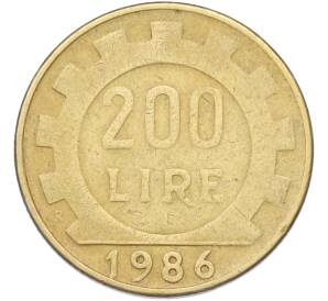 200 лир 1986 года Италия — Фото №1