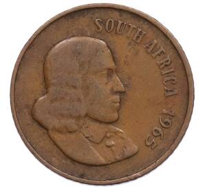 2 цента 1965 года ЮАР — Надпись на английском языке (SOUTH AFRICA) — Фото №2
