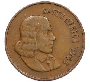 2 цента 1965 года ЮАР — Надпись на английском языке (SOUTH AFRICA) — Фото №2