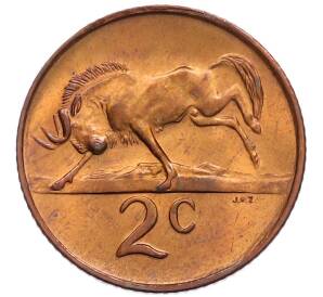 2 цента 1970 года ЮАР — Фото №1
