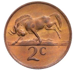 2 цента 1970 года ЮАР — Фото №1