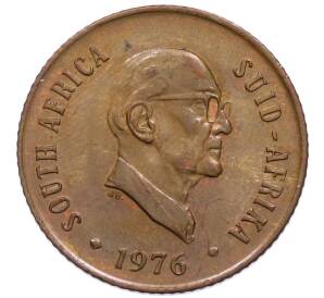 2 цента 1976 года ЮАР «Окончание президентства Якобуса Йоханнеса Фуше» — Фото №1
