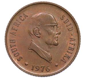 2 цента 1976 года ЮАР «Окончание президентства Якобуса Йоханнеса Фуше» — Фото №1